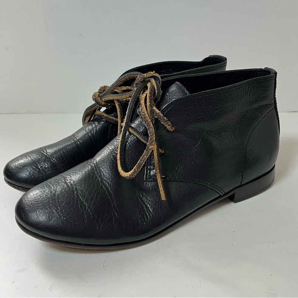 Frye Jillian Black Leather Chukka Boots Women's Size 6 Medium